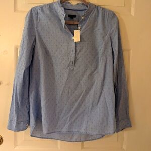 Talbots cotton ruffle collar size small